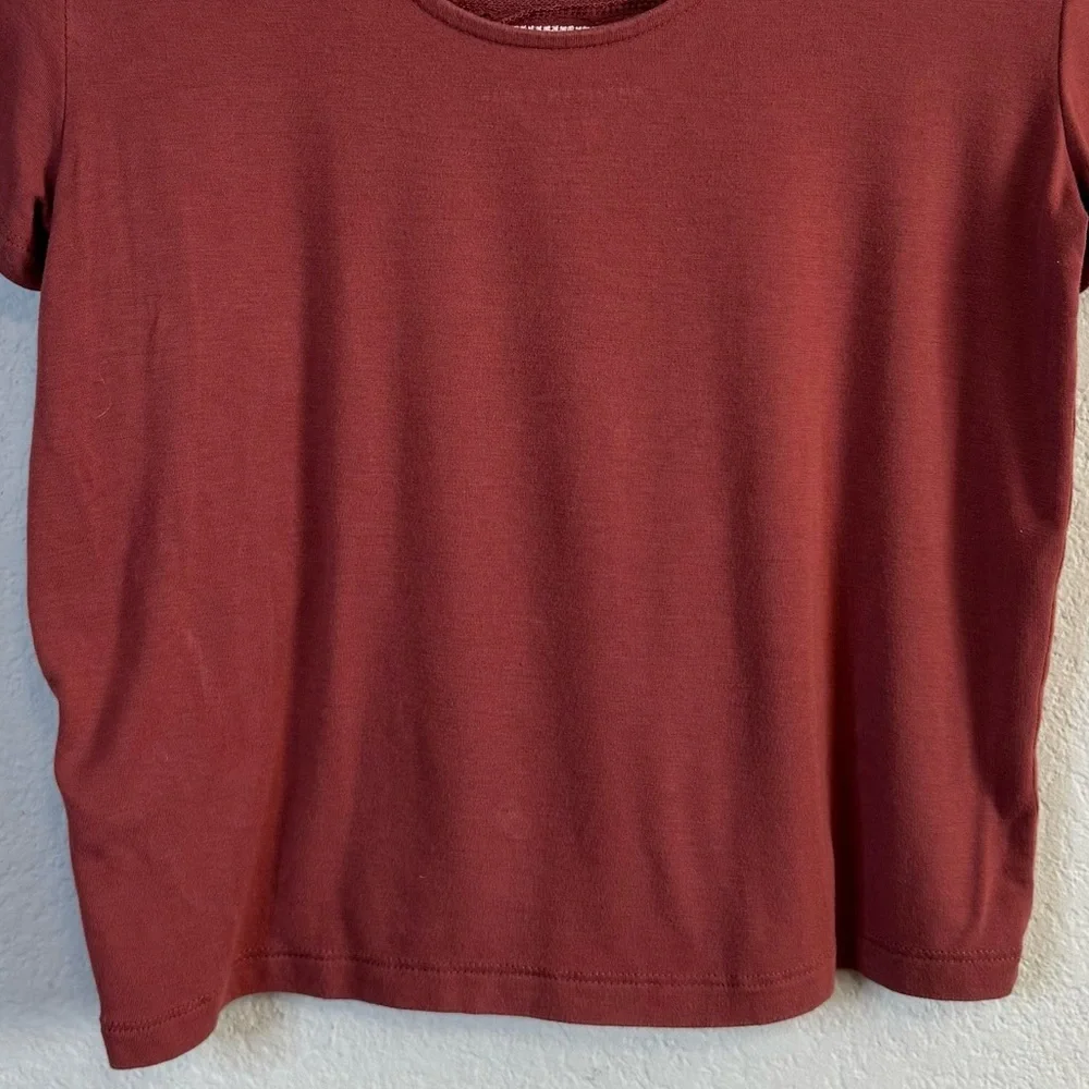 American Eagle Soft & Sexy Rose Pink Mauve Embroidered Square Neck Top Size SM - Picture 7 of 10